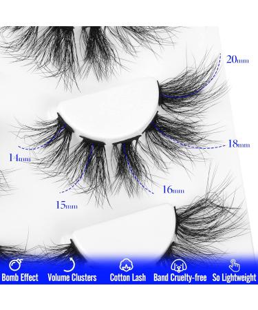 HeyAlice A64 Mink Cluster Lashes 8D Volume 14-20mm Pack - Wispy and Dramatic Eyelash Extension Kit - Buy Online on GoSupps.com