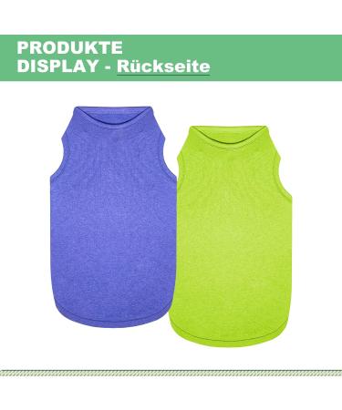 Kickred Summer Dog Shirts 2-Pack | Fast Drying & Breathable Pet Sleeves | Stretchable Tank Tops for Dogs | XL Deep Blue & Dark Green - Buy Online on GoSupps.com