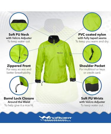 WindRider Waterproof Paddling Sailing Spray Top - Yellow XX-Large | Front Zipper & Shoulder Pocket - Buy Online on GoSupps.com
