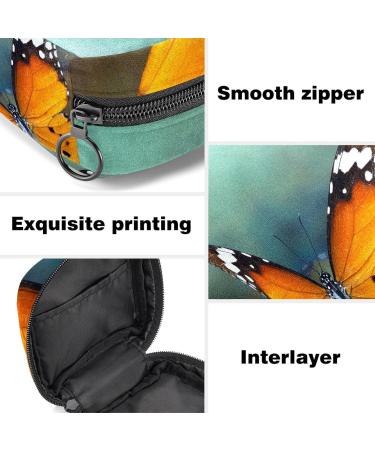 Sanitary Napkin Storage Bag | Monochrome Tiger Butterfly Design | Portable Menstrual Cup & Bandage Storage for Women - Buy Online on GoSupps.com