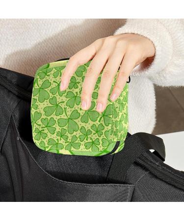 Menstruation Bag with Zipper | Women's Napkin & Tampon Collection Bag | St. Patrick's Day Design - Buy Online on GoSupps.com