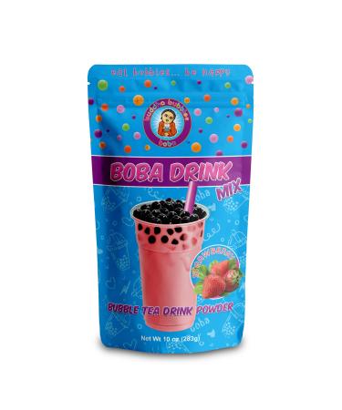 Strawberry Cream Boba / Bubble Tea Drink Mix Powder By Buddha Bubbles Boba 10 Ounces (283 Grams) 10 Ounce (Pack of 1)