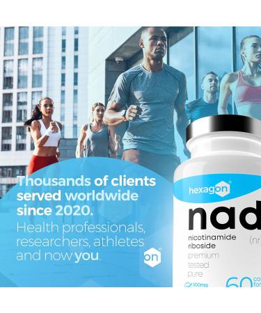 NAD + Nicotinamide Riboside Chloride 300mg | Vegan Anti-Aging Booster | 60 Vegetarian Capsules Made in France - +2 Months Supply - Buy Online on GoSupps.com