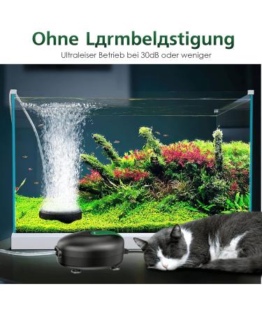 Buy AQQA Ultra Quiet 2.5W Aquarium Air Pump - Adjustable Oxygen Pump with Double Outlet Valve for Optimal Fish Tank Aeration - Buy Online on GoSupps.com