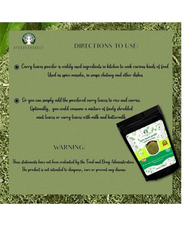 Curry Leaf Powder 50g - Boost Hair Growth Volume & Thickness | Natural Murraya Koenigii | International Shipping - Buy Online on GoSupps.com