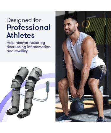 Perfecore Leg Massager with Heat Air Compression - Adjustable Feet & Calves Massager for Circulation and Muscle Relaxation - 3 Pressure Levels, 7 Modes - Gray - Buy Online on GoSupps.com