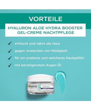 Garnier Hyaluron Aloe Hydra Booster Gel-Cream Night Care | Moisturizing & Refreshing | 50 ml - International Shipping Available - Buy Online on GoSupps.com