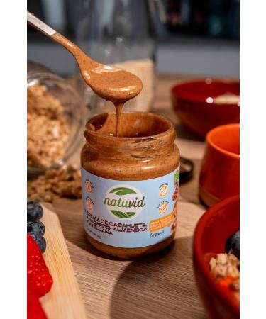 Organic 4-Nut Butter (Almond Peanut Cashew Hazelnut) Natuvid | 250g | Gluten-Free | 100% Natural & No Added Sugar | Naturally High in Protein | Vegan - Buy Online on GoSupps.com