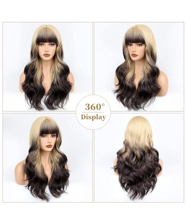 Faelbaty Long Curls Blonde Ombre Wig - Natural Curly Party & Cosplay Wig for Women | International Shipping - Buy Online on GoSupps.com