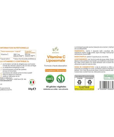 Benessence - Vitamine C Liposomale - 60 g lule - Buy Online on GoSupps.com