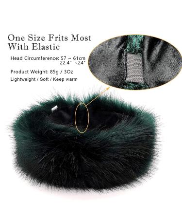 FHQHTH Wine Red Faux Fur Headband with Elastic for Women - Winter Earwarmer Ski Earmuff - Buy Online on GoSupps.com