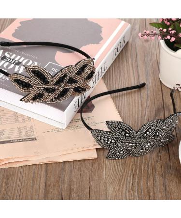 Sibba Women's 1920s Head Bands - Gold Rhinestones Bridal Hair Accessories - Buy Online on GoSupps.com