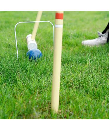 Juegoal Six Player Deluxe Croquet Set with Wooden Mallets  Colored Balls  Sturdy Bag for Adults &Kids  Perfect for Lawn  Backyard and Park  28 Inch Burlywood - Buy Online on GoSupps.com