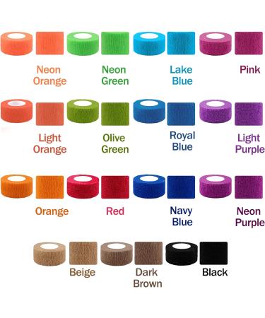 BQTQ 30 Rolls 1 Inch Self Adherent Cohesive Bandage | Breathable Sport Wrap Tape for Ankle Sprains and Swelling - Assorted Colors | Ideal for Humans and Animals - Buy Online on GoSupps.com