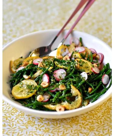 Samphire/Salicornia (100g x2) Ideal for salads steaks fish dishes and much more. A Naturally Salty Grown to be tender and succulent. it's delicious and unique. - Buy Online on GoSupps.com