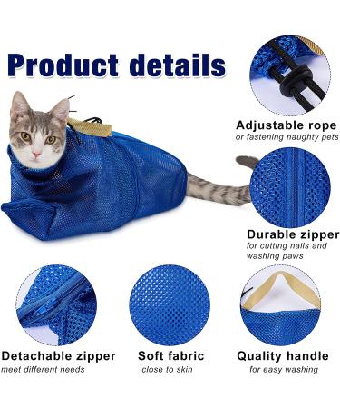 6-Piece Cat Bathing Kit with Grooming Bag, Muzzle, Nail Clipper, Trimmer, File, and Gloves - Buy Online on GoSupps.com