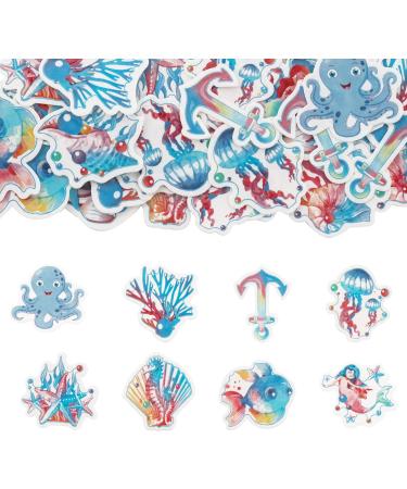 Gyufise 46Pcs Edible Mermaid Cake Decorations Under the Sea Mermaid Cupcake Toppers Ocean Cake Toppers for Wedding Cake Birthday Party Food Decoration Mixed Size & Colour - Buy Online on GoSupps.com
