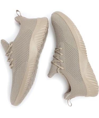 Wrezatro Men's Slip on Walking Shoes - Ultra Light Breathable Non Slip Running Shoes for Casual Fashion and Sports - 10 Khaki - Buy Online on GoSupps.com