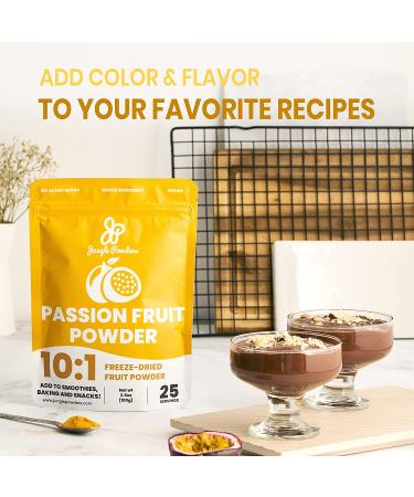 Jungle Powders Passion Fruit Powder 3.5oz - Freeze Dried Natural Unsweetened Superfood Extract - Buy Online on GoSupps.com