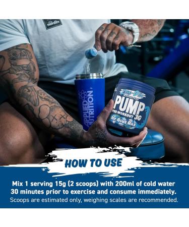 Pump 3G Pre-Workout (Zero Stimulant) Icy Blue Raz (EAN 5056555204993) 375 g - Buy Online on GoSupps.com