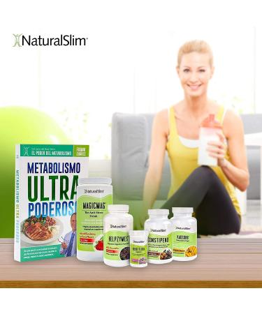NaturalSlim Anti-Constipation Kit - Full Colon Cleanse Detox Supplements - Spanish Book by Weight Loss Specialist - Buy Online on GoSupps.com