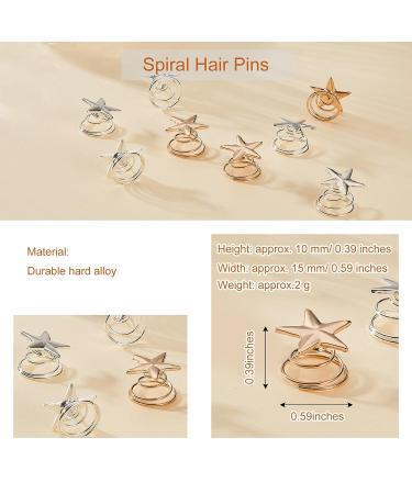 40 Piece Vintage Star Spiral Hair Pins for Bridal and Wedding Hairstyles - Buy Online on GoSupps.com