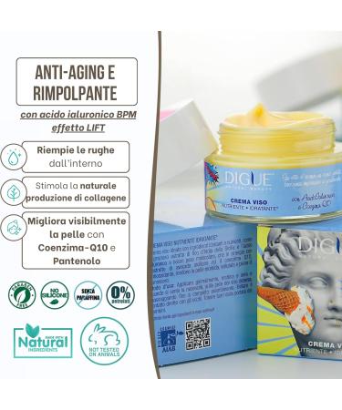  DIGUE DIGUE | Organic SuperFood Moisturizing and Nourishing Face Cream with Lifting Effect 50ml with extracts of Sicilian avocado and fig - Buy Online on GoSupps.com