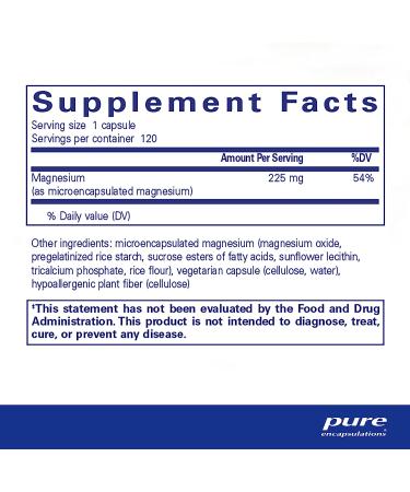 Pure Encapsulations UltraMag Magnesium Supplement - 120 Capsules | Support Nutrient Metabolism, Energy, Bones, Muscle Relaxation, Cardiovascular Health - Buy Online on GoSupps.com