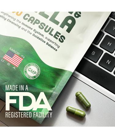 Spirulina and Chlorella Organic Detox Capsules - 240 Count Made in USA | Boost Energy & Antioxidants - Buy Online on GoSupps.com