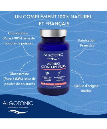 Algotonic - Arthro Confort Plus - Natural Food Supplement for Joints and Cartillages - 150 Capsules - Glucosamine Chondroiti - Buy Online on GoSupps.com