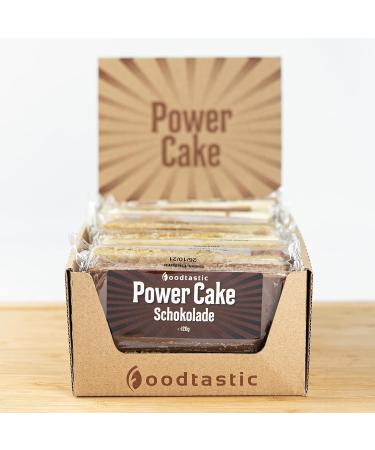 Foodtastic Power Cake Chocolate - Handmade Oat Bar Energy Snacks | Delicious Flapjack Bars (30 x 120g) for International Shipping - Buy Online on GoSupps.com