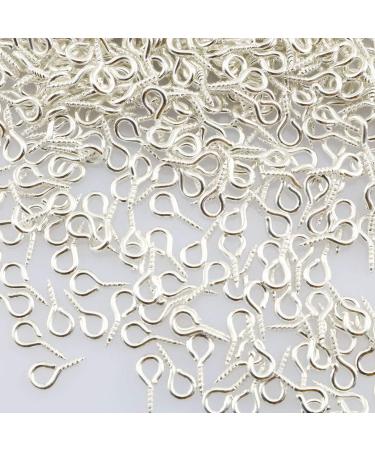 500PCS Silver Mini Eye Hooks Bail Peg Sets for DIY Jewelry Making - 5x10mm Tegg Screw Eye Pin - Buy Online on GoSupps.com