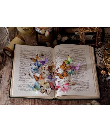 Knaid Butterfly Stickers Set - 320 Transparent Colorful Resin Decals for Scrapbook, Journal, and Crafts - Buy Online on GoSupps.com