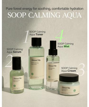 About Me SOOP Calming Bi-Phase Aqua Mist 80.4% Jeju Cypress Water Fine Mist Face Spray 2-Layer Hydrating Spray with Centella & Tea Tree Vegan Makeup Setting Spray for All Skin Types 4.23 fl oz - Buy Online on GoSupps.com