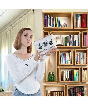 Levlo Funny Rock and Roll Cosmetic Bag - Retro 80s Guitar Make-Up Bag Peace Love Rock 'n' Roll Gift for Friends & Family - Buy Online on GoSupps.com