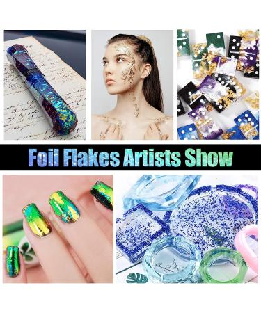 30-Color Metallic Foil Flakes for Resin Art, Nail Art & Jewelry Making - Buy Online on GoSupps.com