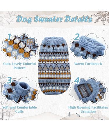 Buy Hjumarayan Boho Dog Sweater - Stylish Thick Christmas Sweater for Small Dogs French Bulldogs & Chihuahuas (Blue S) - Buy Online on GoSupps.com