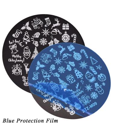 5 x Round Christmas Nail Art Stamping Plates for Women & Girls | Festive Nail Design Tools | International Shipping Available - Buy Online on GoSupps.com