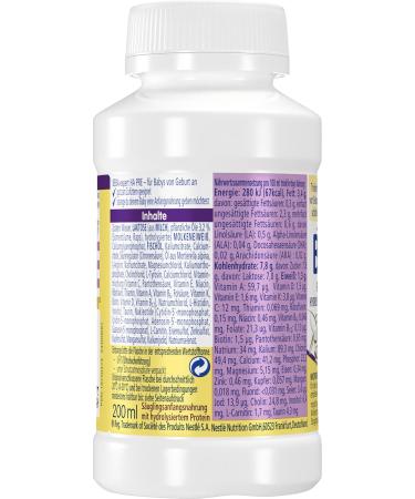 BEBA Nestl HA PRE Hydrolysed Infant Formula - Non-Allergenic Baby Formula 8 Pack (200ml Each) - Suitable from Birth - Buy Online on GoSupps.com