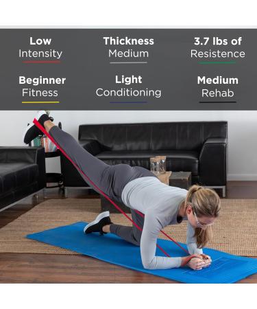 THERABAND Resistance Bands Set - Non-Latex Elastic for Upper & Lower Body Exercise Strength Training Physical Therapy Pilates & Rehab - Beginner Friendly - Yellow Red & Green - Buy Online on GoSupps.com