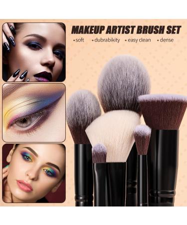 Buy ZAMEL 15 Pcs Makeup Brush Set - Real Goat & Synthetic Hair Ultra Soft Deluxe Face & Eye Brushes for Flawless Makeup Application - Buy Online on GoSupps.com