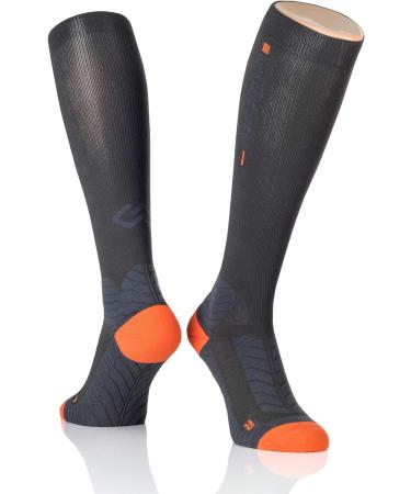 Runattack High Performance Sport Compression Stockings 18-21mmHg - Size 43-46 (Calf 32-44cm) - Anthracite - Ideal for International Shipping - Buy Online on GoSupps.com