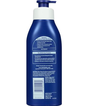 NIVEA Original Daily Moisture Body Lotion - 48 Hour Hydration for Normal to Dry Skin | 16.9 fl. oz. Pump - International Shipping Available - Buy Online on GoSupps.com