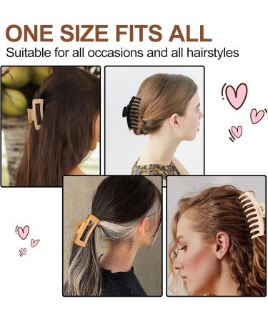Fousenuk 10 Pieces Large Women Hair Clips Hair Clips Women Hair Pliers Medium Women Anti-Slip Resistant Hair Pliers 2 Styles and 5 Colors Matte Plastic - Buy Online on GoSupps.com
