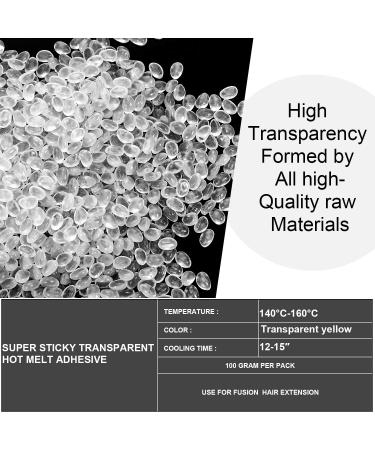 100g Hair Extension Keratin Glue Pellets - Clear Hot Fusion Extensions Tool for Nail Design - Buy Online on GoSupps.com