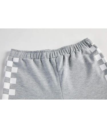 Girls 2 Piece Outfit: Crop Top Hoodie & Sweatpants Set - Grey, Size 11-12 Years - Buy Online on GoSupps.com