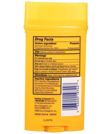 Buy Arm & Hammer Ultra Max Invisible Solid Antiperspirant Deodorant - Active Sport 2.6 oz | International Shipping Available - Buy Online on GoSupps.com