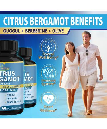 Cadane 2 Packs Citrus Bergamot Extract Capsules with Berberine Olive Guggul Garlic Pine Bark Black Pepper | 4 Months Supply - Buy Online on GoSupps.com