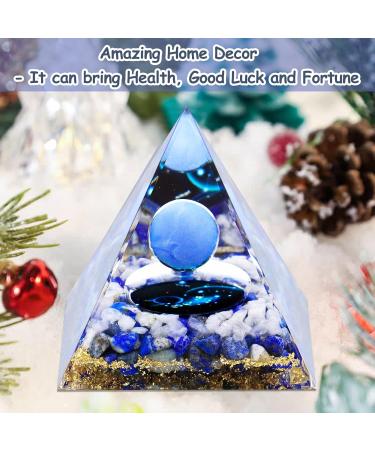Zodiac Aquarius Orgone Pyramid - Healing Crystal for Positive Energy, Yoga, and Stress Reduction - Buy Online on GoSupps.com