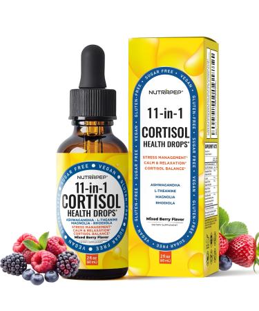 Cortisol Detox Liquid Drops for Women Men - Cortisol Reducer Supplement Support Wellness Cleanse Balance Stress Mood Sleep Focus - Lower Cortisol Levels with Ashwagandha L-Theanine Magnolia 2 Fl Oz (Pack of 1)